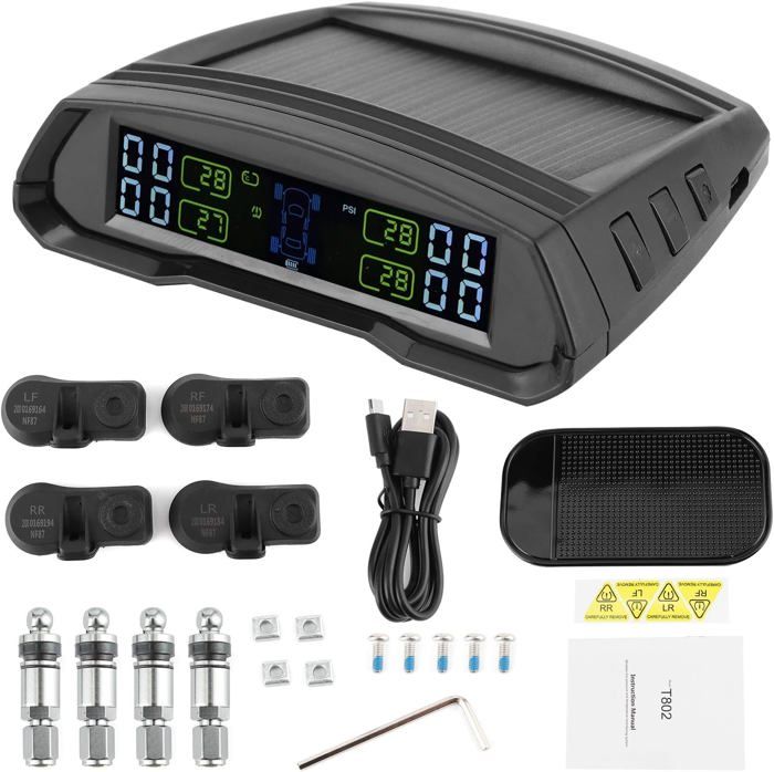 TPMS Moman 4 Capteurs Pour Camping-car - Surveillance Pression Et Température Pneus Via App IOS (0-16 Bar)