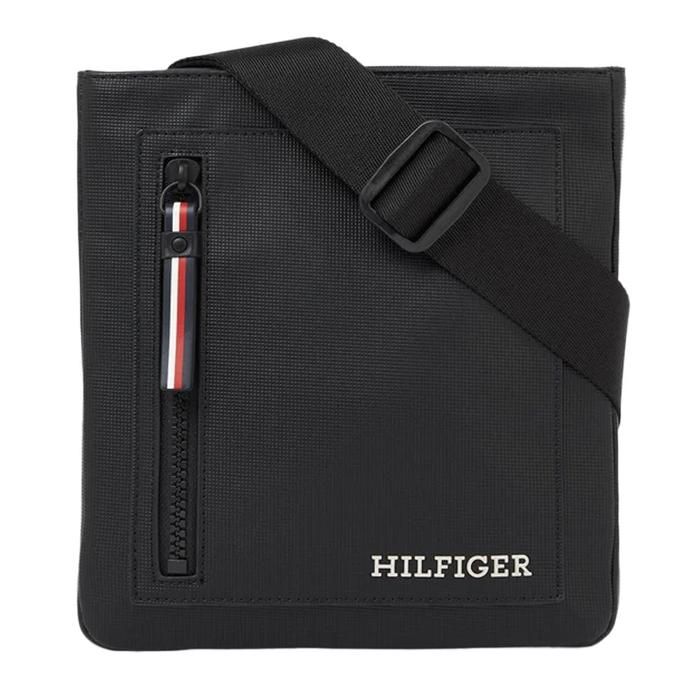 Sacoche Noir Homme Tommy Hilfiger Pique Mini Crosso
