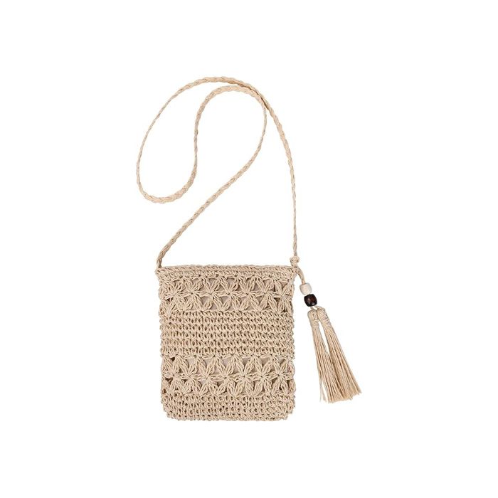 Sac paille femme, sac bandoulière paille, sac de plage vintage