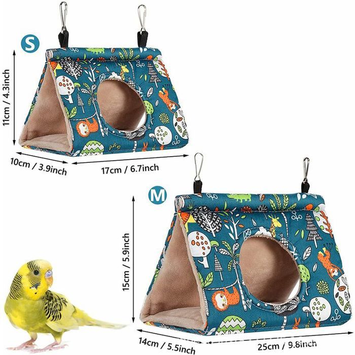 Tente suspendue pour cage d'oiseaux, jouet hamac pour petits animaux, convient aux perroquets, perruches et pigeons.