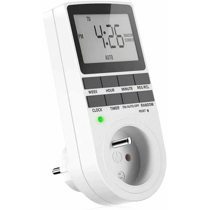 Minuterie Programmable Digitale LCD 12V DC 16A - Relais Temporisé Nettoppo