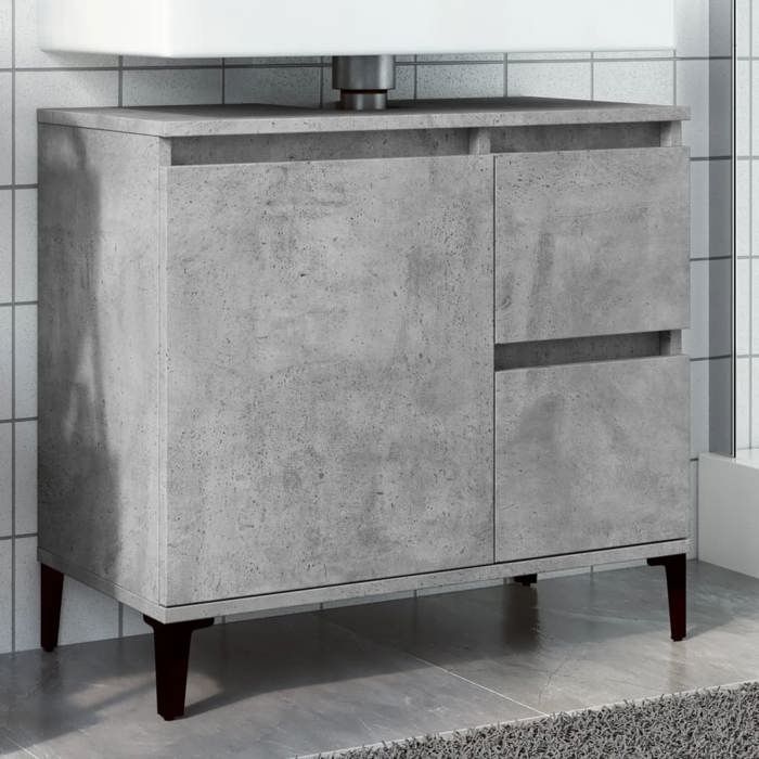 vidaXL Armoire dévier gris béton 65x33x60 cm bois dingénierie 857122