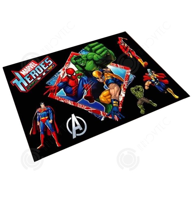 Tapis Gamer Géométrique Néon 120x180 Cm, Bleu, Antidérapant, Doux En Flanelle, Pour Chambre Ado, Salon, Bureau