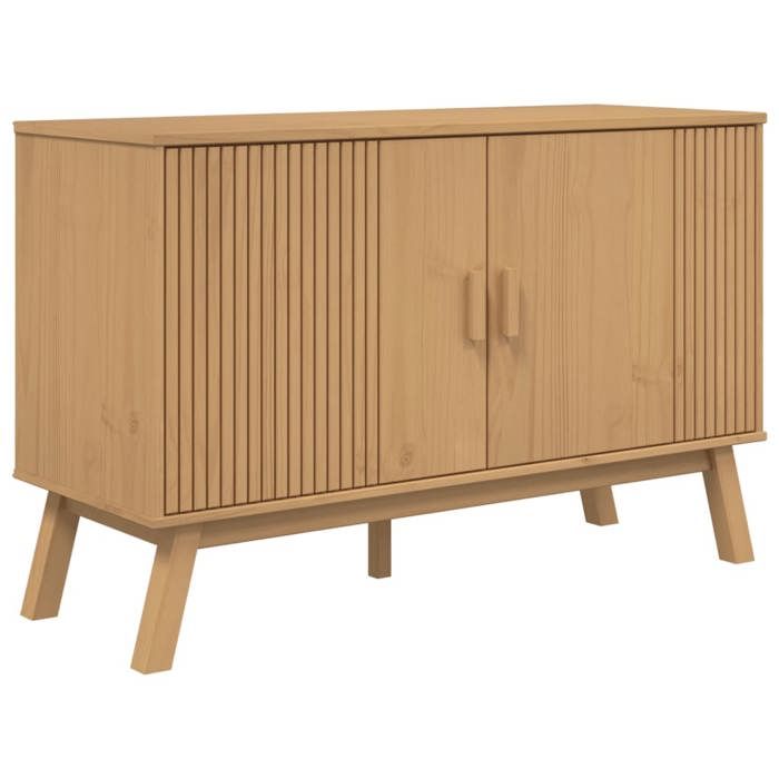 Buffet - OLDEN - 114x43x735 cm - Bois massif - Design scandinave - 2 portes Buffet - OLDEN - 114x43x735 cm - Bois massif - Design scandinave - 2 portes