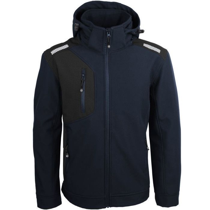 Veste softshell à 3 poches extérieures Singer Safety - Bleu Marine