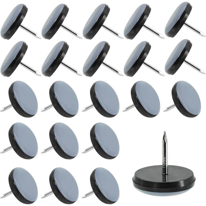 Coussinets de chaise autocollants en téflon - 22 mm - 30 unités