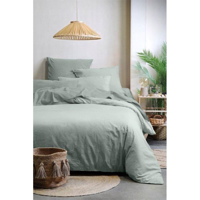 Couette - Allover Horizon - 140x200 cm - Coton - Couleur Verte