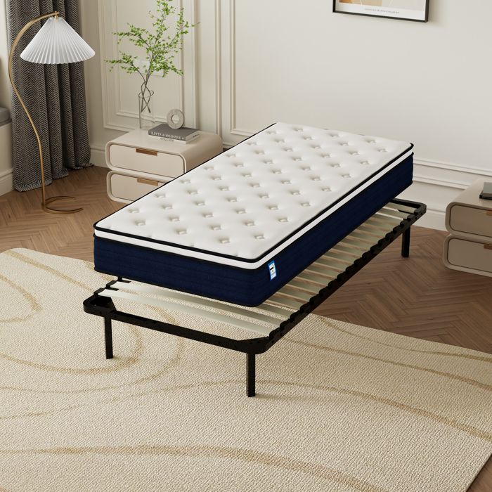 Matelas90x190x25cm + Sommier 90*190 Assemblage requis ressorts ensachés Qualité homologuée Hauteur 25 cm