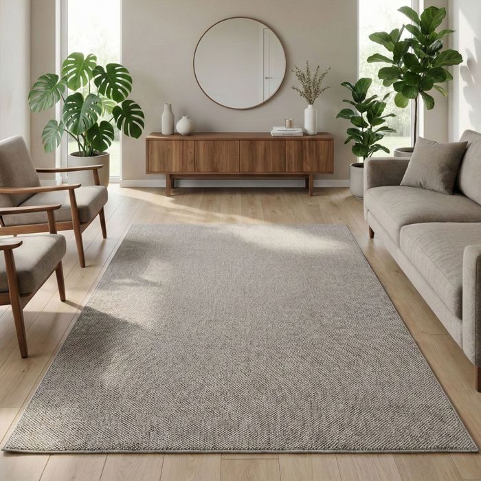 Carpetsale24 Tapis 160x230 cm Gris Uni Bouclé Style Scandinave Moderne pour Salon Coin Canapé Salle à Manger Chambre