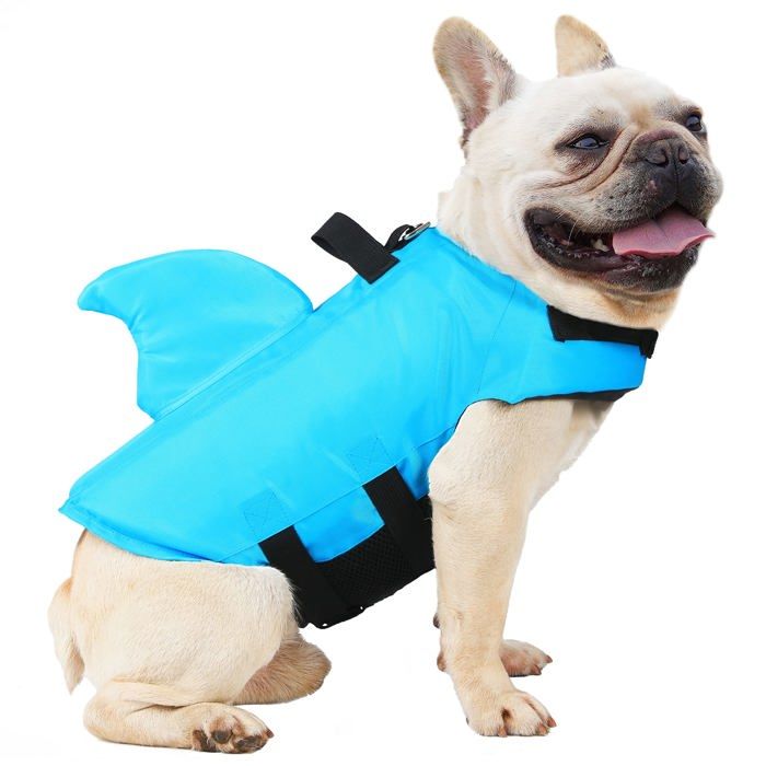 Gilet de sauvetage pour chien gilet de sécurité bouée de sauvetage pour chiot maillot de bain (XS bleu)