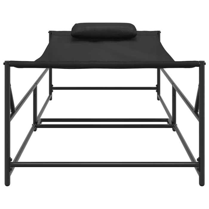 Sale 2026 Transat de jardin - burke - Chaise longue - Anthracite 200 x 74 x 73 cm Textilène et Acier Cc1303