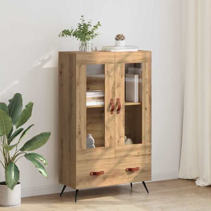 Moderne Armoire haute moderne - Buffet Haut Cuisine Garde-Manger avec tiroir Chêne artisanal 695 x 31 x 115 cm@FR(845869)