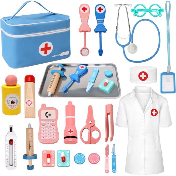 Malette Docteur Enfant, Vétérinaire Enfant En Bois, Malette Docteur Malette Docteur Enfant, Vétérinaire Enfant En Bois, Malette Docteur