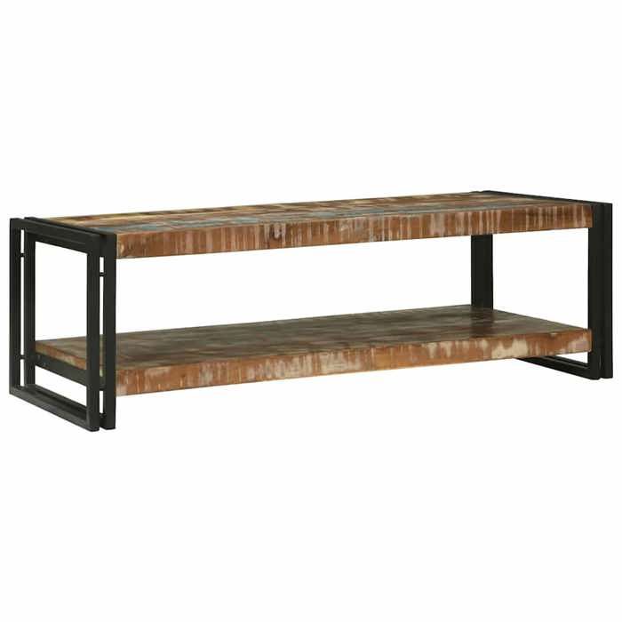 NEW 2026 Table basse(1 pc) - Table de salon - Multicolore 120x50x38 cm Bois Recyclé Solide L948
