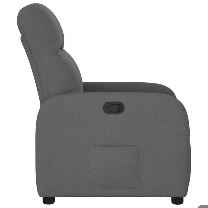 Fauteuil relax - Gris - Fauteuil inclinable - maximale : 110 kg - Gris foncé Tissu 66x88x95 cm F7581