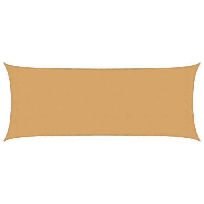 Moderne Voile dombrage 160 g/m² rectangulaire sable 2x5 m PEHD Voile dombrage @EU8950