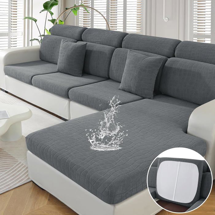 Housse Assise Canapé Housses De Coussin De Canapé Imperméable Extensible Housse De Siège De Canapé Antidérapante Housse De P[BI83]