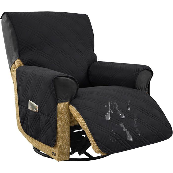 Housse De Fauteuil Relax Imperméable 1 Place-Le Noir[F109]