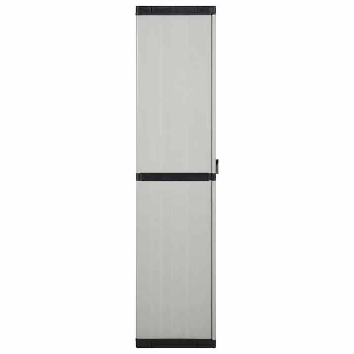 Magnifique Armoire de rangement de jardin 3 étagères Gris/noir 68x40x168cm - design polyvalent - pour maison - Gris 13 kg 2026_87742