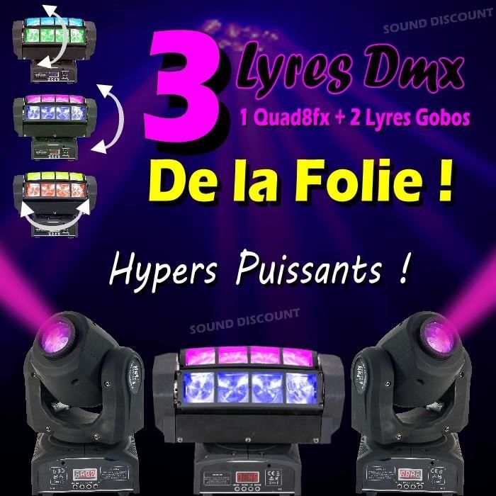 AFX 12 JEUX DE LUMIERE + MACHINE à FUMEE + PORTIQUE DJ LIGHT 3M