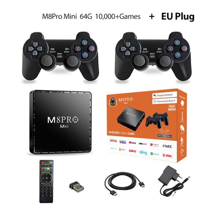 Console Jeux Rétro KINMRIS Avec 2 Manettes Sans Fil - 30000 Jeux, 64Go, Support 4K