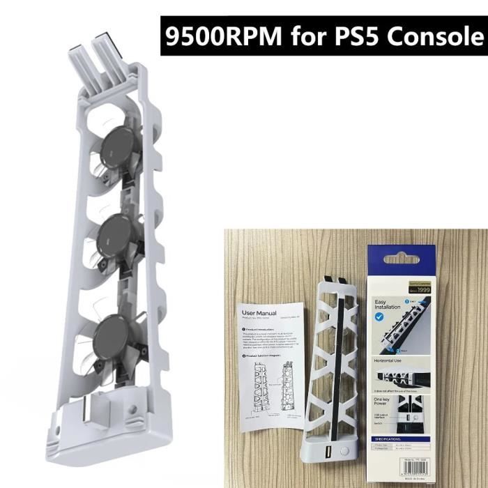 Ventilateur De Refroidissement Pour PS5 Slim - 3 Vitesses - À Fixer à L'arrière