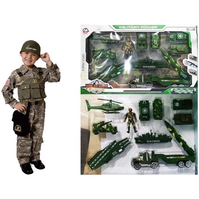 Coffret Jouet Militaire, Engins de Guerre, Armée et Petit Soldat, Univers Miniature