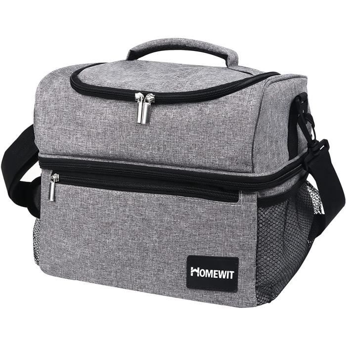 Sac à Dos Isotherme, 20L Sac Isotherme Repas Sac à Dos Glacière Double  Couches, Cooler Bag Sac à Déjeuner avec Doublure en A146 - Cdiscount Maison