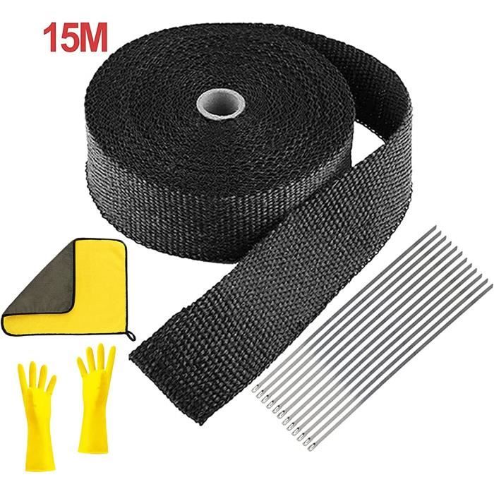 Eupdd 15M Ruban Isolant Thermique: Bande Thermique Echappement Avec 10