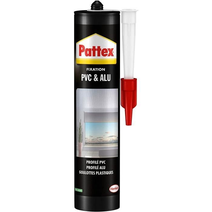 PVC & ALU, mastic colle pour fixations sur PVC & Aluminium, collage haute performance sur