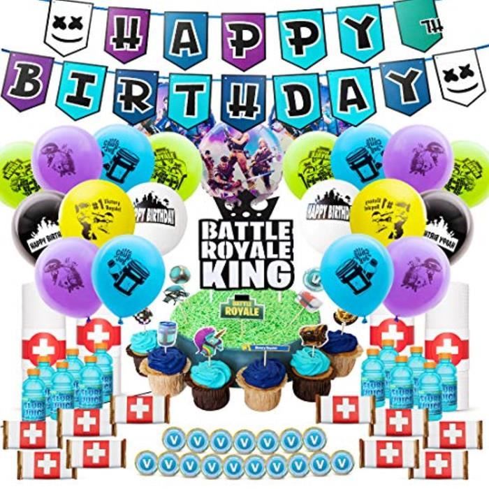 Support A Decorer Wzplo Fournitures De Fete D Anniversaire Pour Les Fans De Jeux Decoration De Fete De Jeu Video 121 Articles De F Cdiscount Maison