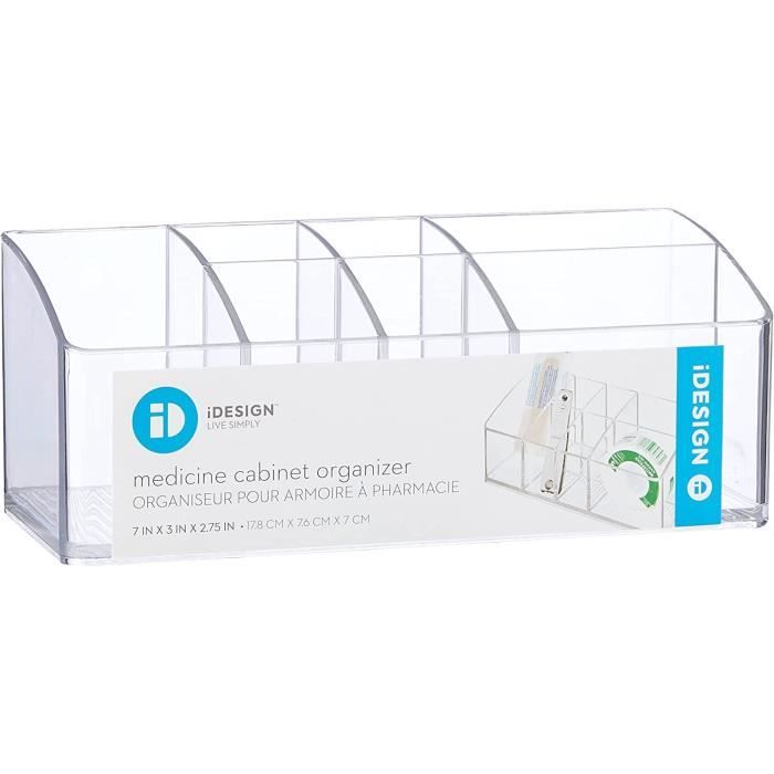 Étagère Murale Transparente Pour Salle De Bain - Sans Perçage - Idéale Pharmacie, Camping-car, Chambre - Dimensions 20x8.7x8.5 Cm