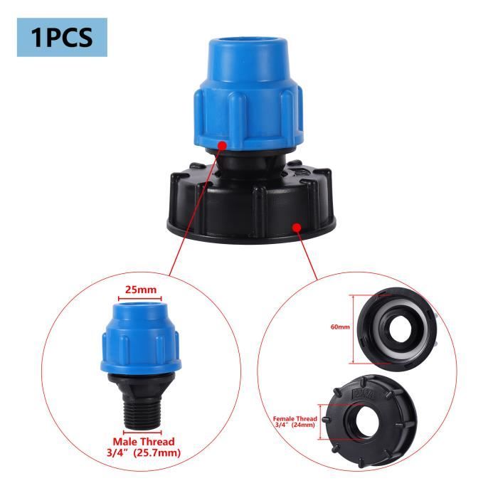 Connecteur De Réservoir Fileté En PVC Pour Système De Filtration De Bassin à Poissons Avec Joint Et écrou (50 Mm