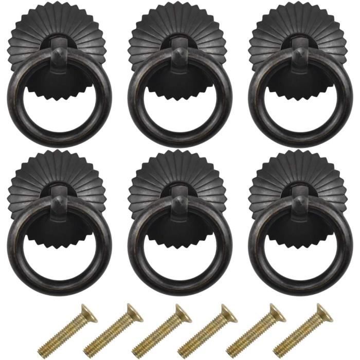 Lot De 4 Poignée Meuble Cuir, Bouton De Portes Placard Poignee Cuir Bouton De Tiroir, Poignee De Meuble Vintage Pour Armoires, Commode | Leroy Merlin