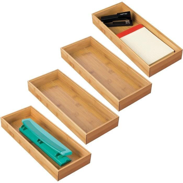 Boîtes De Rangement | Coffre De Rangement En Bambou 4 Pcs Blanc Cfw274766 90680846