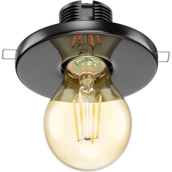 6X Plafonnier Encastré En Porcelaine Tela, Blanc, Lampe E27 Incluse