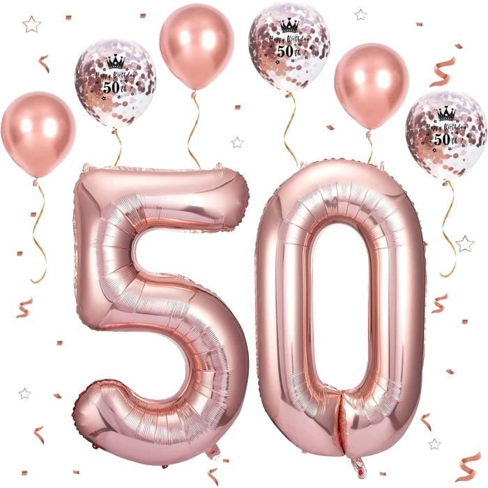 Ballon Anniversaire 50 Ans Or Rose, 101 Cm Ballon Chiffre 50, Happy  Birthday Decoration Ballons 50 Anniversaire Ballon, Décor[H1961]