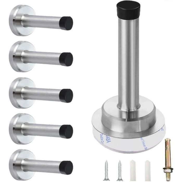 Arrêt De Porte Mural Häfele En Acier Inoxydable Et Caoutchouc - Réglable 48-78mm