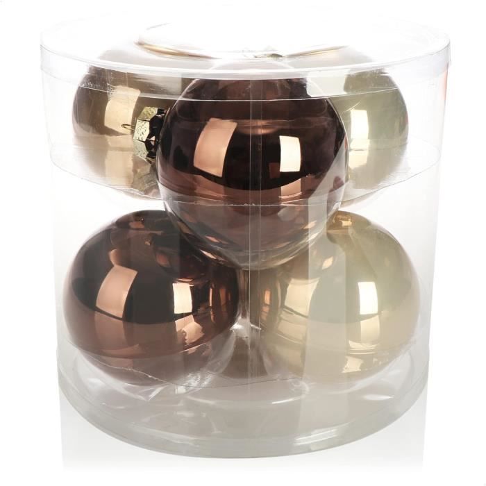 Ensemble de boules de Noël Rouge Verre H7xl7xL7cm