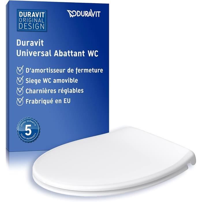 Abattant WC Forme O Lunette de Toilette Fermeture en Douceur Frein de Chute  Dégagement Rapide à Un Bouton en Duroplast Cuvette WC - Cdiscount Bricolage