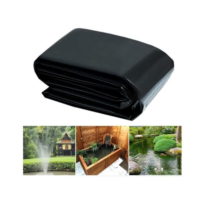Bâche pour Bassin - Non spécifié - 1.2X2.1M - 0.4MM Épaissie - Noir - Imperméable et Anti-fuite