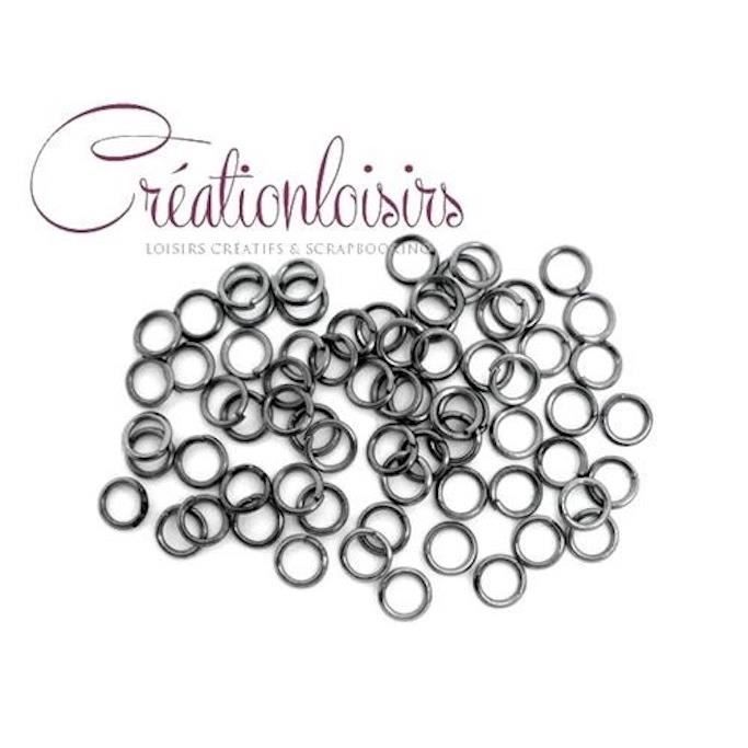 Lot De 100 Anneaux De Jonction Métal Argenté 6 Mm ACIER - Foto 5