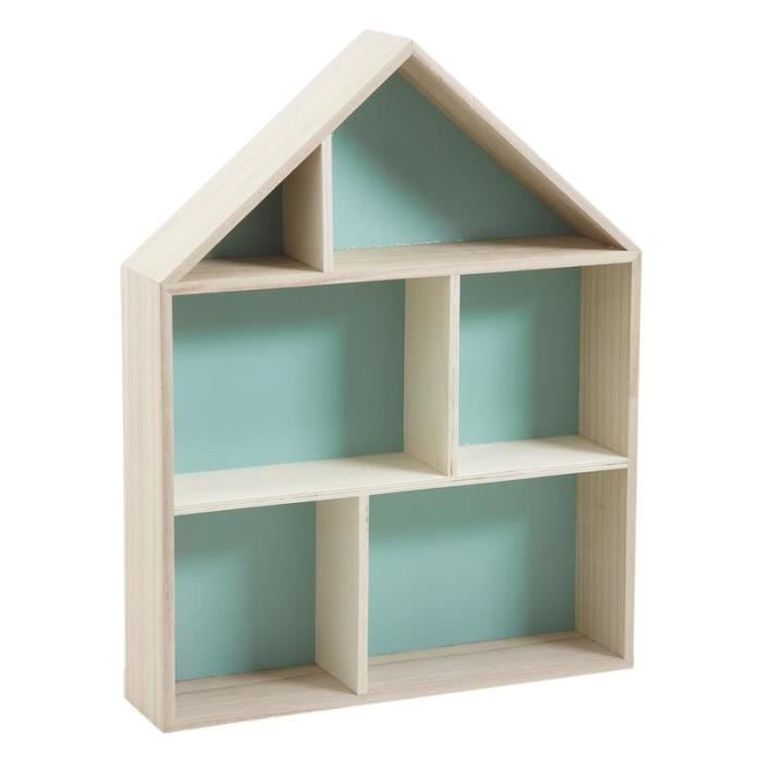 Etagere Maison En Bois 6 Cases Achat Vente Etagere Murale Etagere Maison En Bois 6 Ca Cdiscount