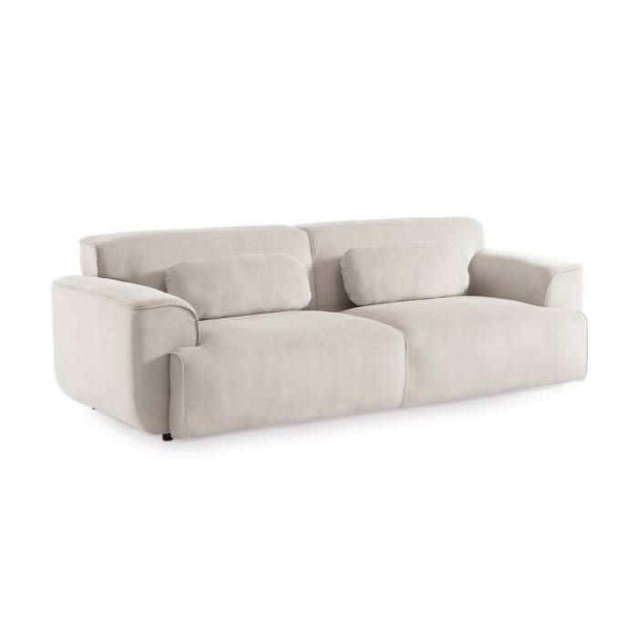 Canapé 3 places. tissu velours côtelé. 2 coussins déhoussables. Wallas L 230 x P 98 x H 73cm