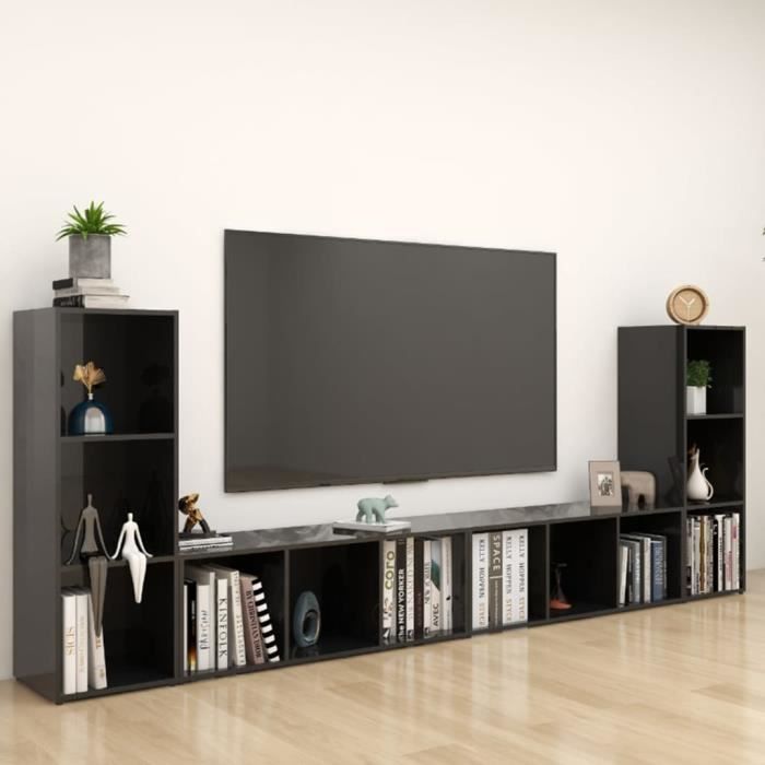Salon ensemble de meubles armoire étagère meuble TV Support grande chêne table basse 