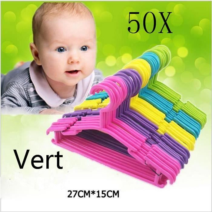 DIVCHI Lot de 40 cintres tubulaires en plastique antidérapant pour enfants et bébés Multicolore 