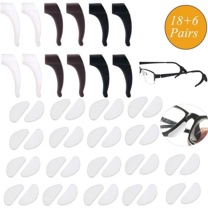 rosenice coussinets pour nez lunettes adhésives de silicone antidérapant Coussinets pour la Nez 10pcs Noir 