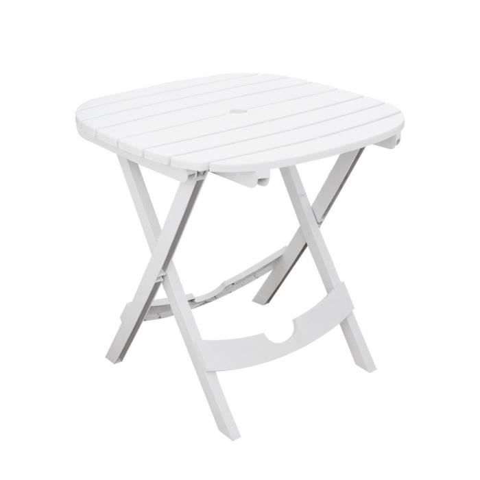 SOTUFAB PLAST Table de jardin pliable blanche L75xl70xH72cm Ruspina Sotufab 