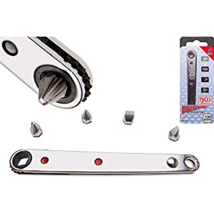 Cliquet à Embout BGS 3559 - 8 Mm (5/16"), Longueur 240 Mm, Pour Charnières De Porte Et Travaux De Précision