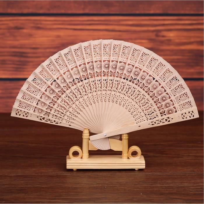 Éventails En Bois - Lot De 4, Couleurs Pastel - 21cm Fermé, 38cm Ouvert